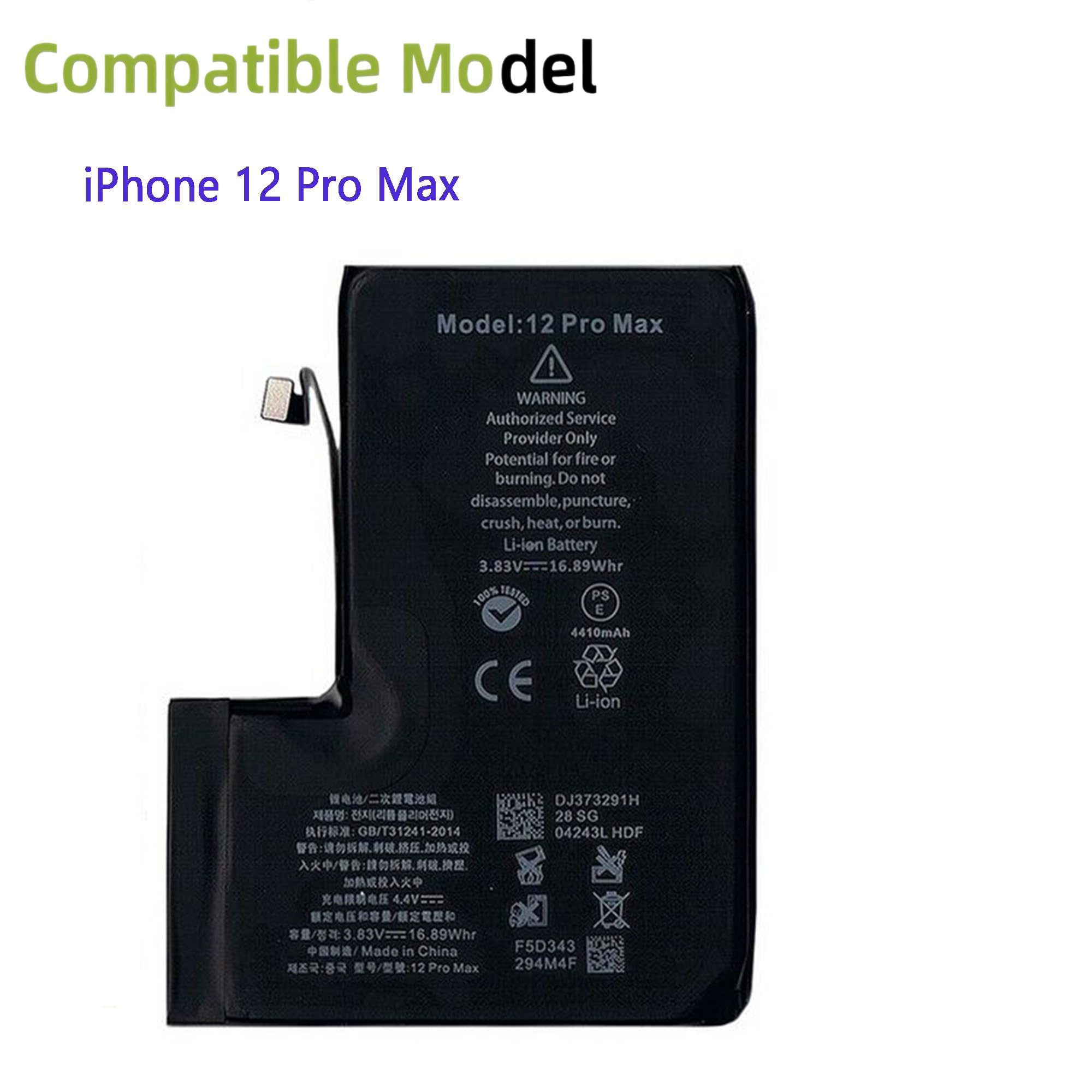 Amazon.com: ERYNK A2466 Battery Rechargeable for iPhone 12 Pro Max