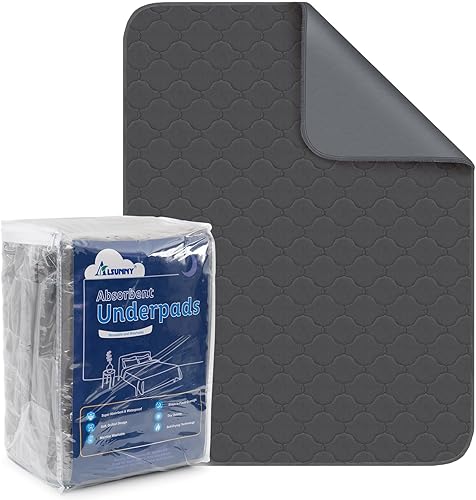 Miniatura 16 de Alsunny Almohadillas de cama lavables impermeables de 44x52 pulgadas (paquete de 2), almohadillas Chucks lavables para adultos, almohadillas de cama