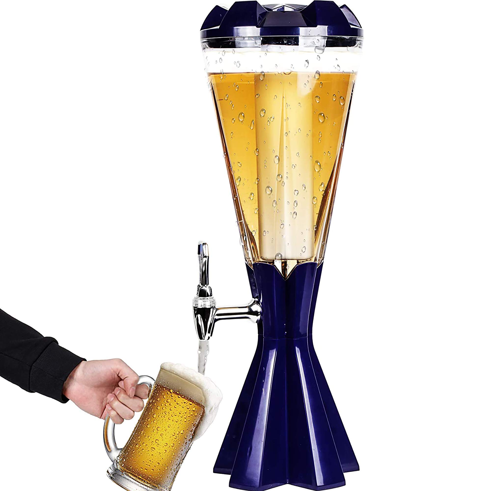 Dispenser per Bevande con distributore di Torri da Birra da 3 Litri con Etichetta per fusti per Tubi di Ghiaccio …