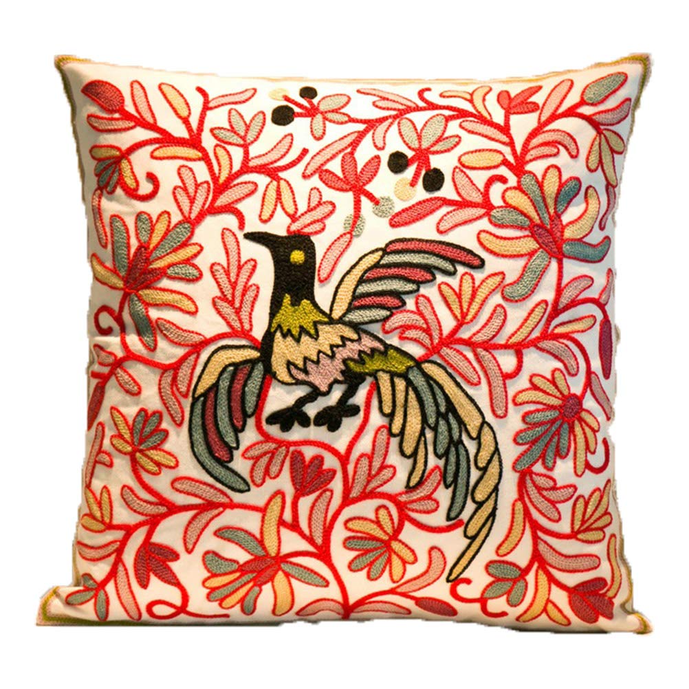 ZUODU 18x18 or 45x45cm Hand Made National Embroidery Bohemian Housewarming Car Home Decoration Cushion Cover/Throw Pillow Cover (Pattern-19)