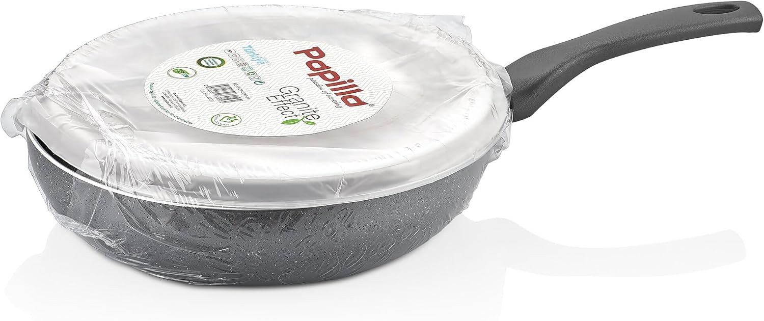 STP GOODS FRED Everyday Granite Non-Stick Deep Saute Frying Pan with Glass Lid (3.6-qt (3.4 L))