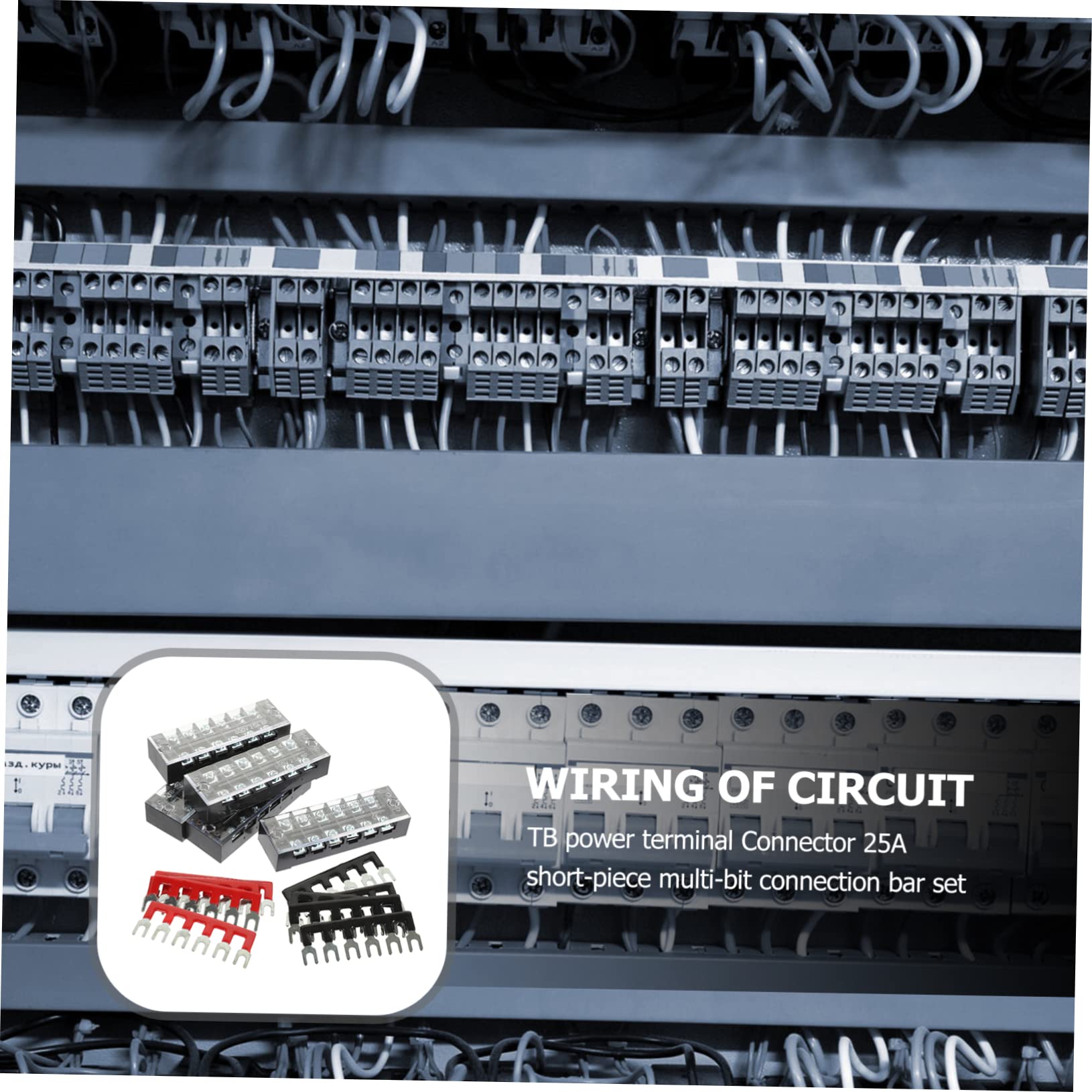 Cabilock 2 Sätze Terminalblock Schraubklemme Set mit Isoliertem Mehrfach Verbindungsstreifen Langlebig Installieren Geeignet für Elektrische Verdrahtung und Fahrzeuginstallation