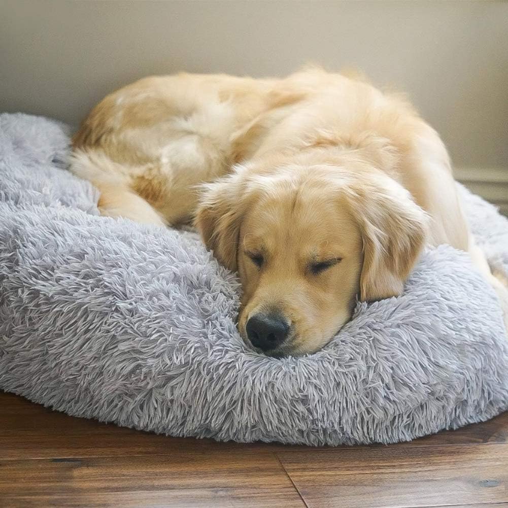 FANCYDELI Orthopedic Dog Bed Comfortable Donut Cuddler Round Cat Bed (20”/24“/28“/39”)