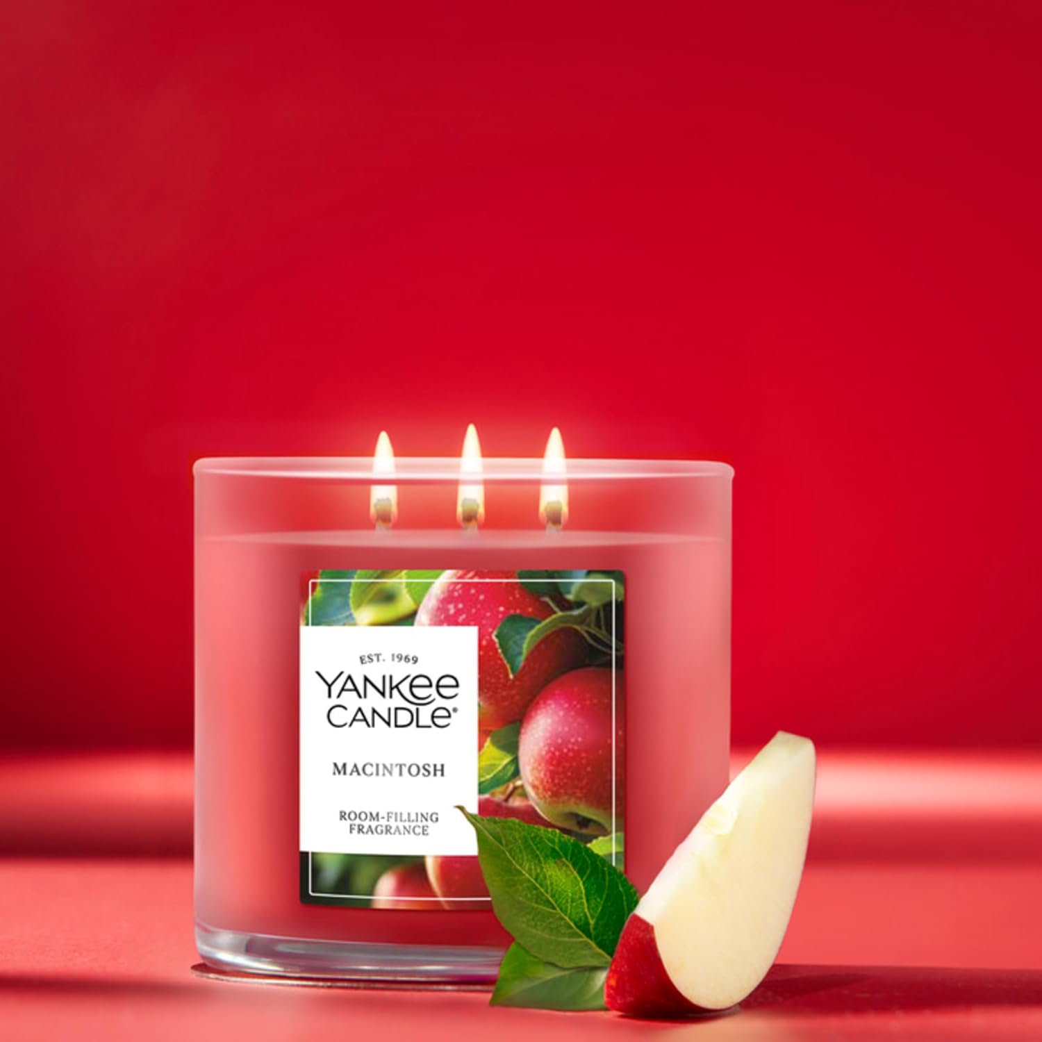 Yankee Candle Macintosh Scented Candle, 14.5oz 3-Wick