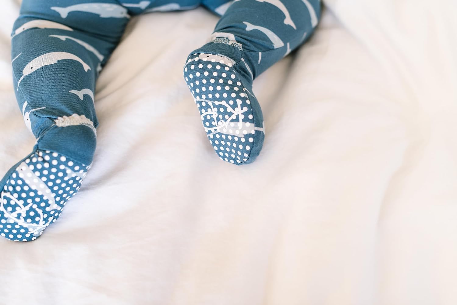 KicKee Print Footies with Zipper, Super Soft One-Piece Jammies in Our Nautical Mini Seasonal Prints