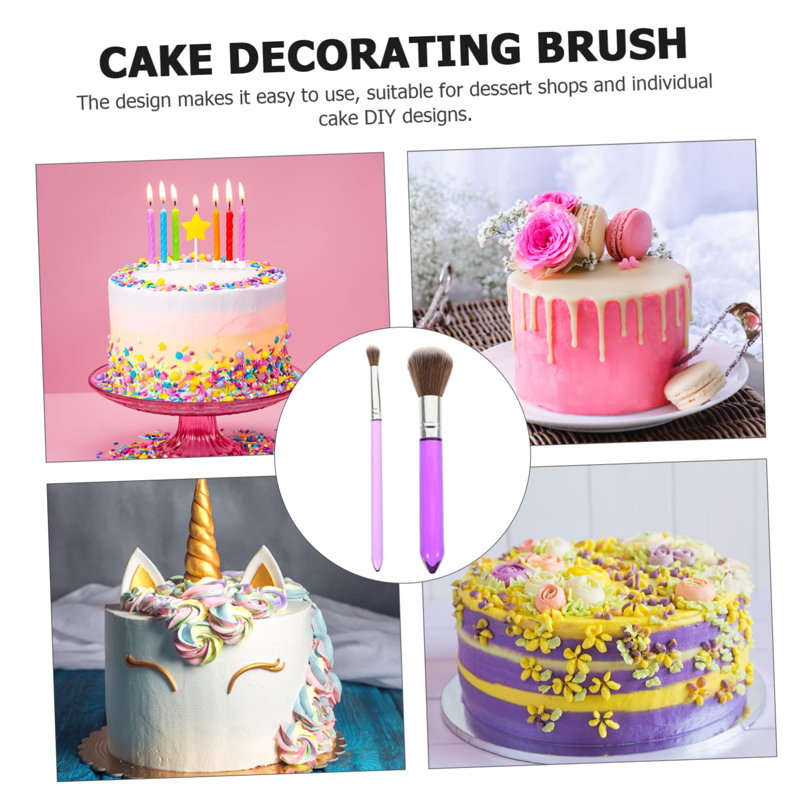 Sewroro 8stücke Kuchen Dekoration Pinsel Für Fondant Und Kekse Lebensmittelechte Farbwerkzeuge Für Kreative Tortendekoration Und Backen Für Profis Und Anfänger
