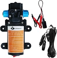 Steauty 12V 85GPH Fuel Transfer Pump for Gas Diesel - Vehicles Boats Equipment, Remote Switch, 11.5ft Cable