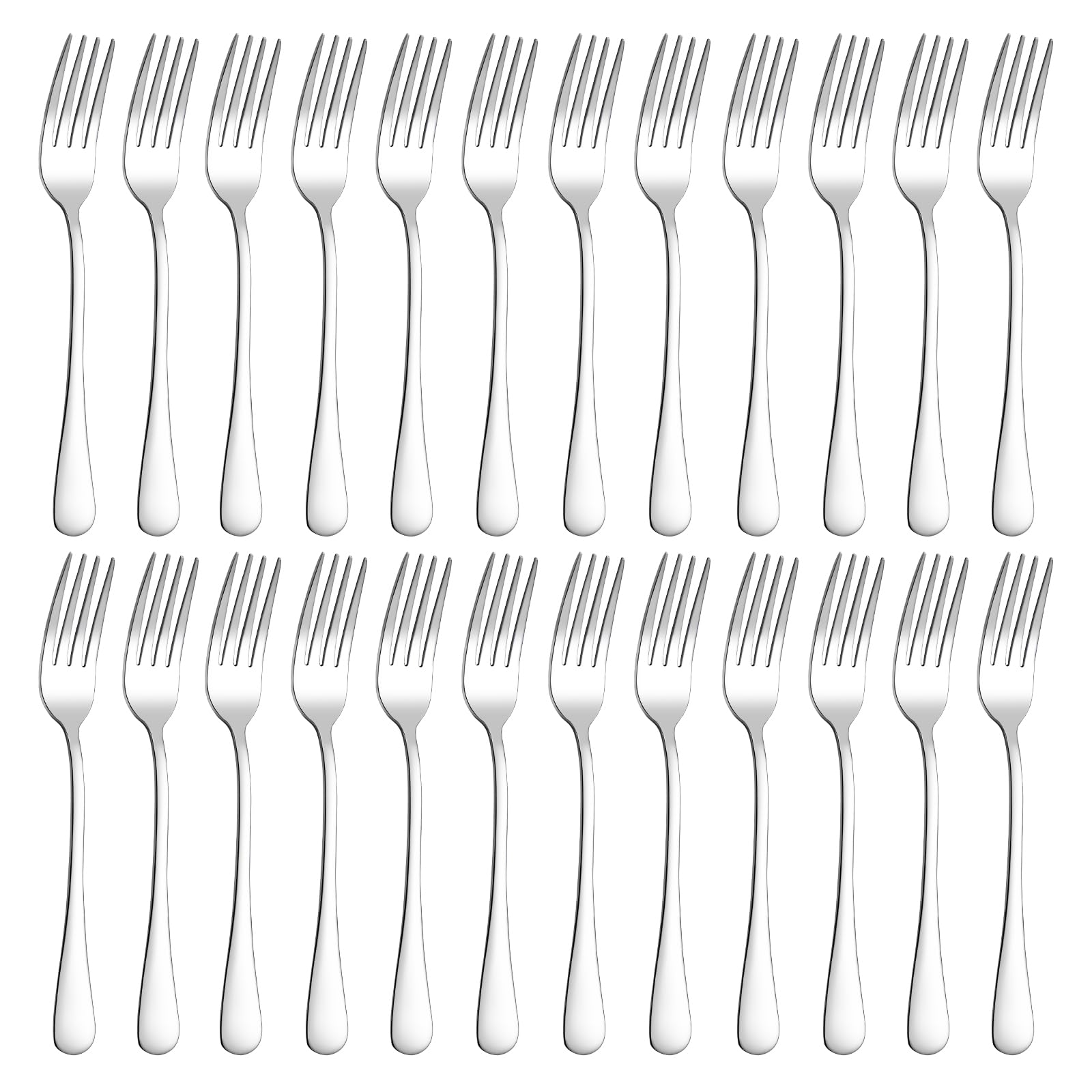 Izurok Forks, 24 Piece Stainless Steel Dinner Fork Set, 8.07 Inchs Dessert Forks, Cutlery Salad Forks,Mirror Polished Flatware Set, Dishwasher Safe - Ideal for Home, Restaurant, Travel