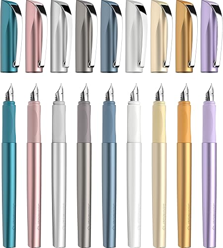 Miniatura 6 de Schneider 168623 Pluma estilográfica Ceod Shiny (usuarios diestros y zurdos, punta media, incluye cartucho de tinta azul rey) azul