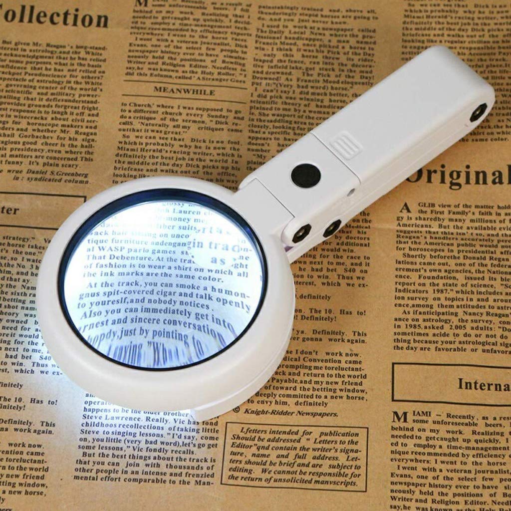 Optische Leuchtlupe, 5- bis 11-fache Vergrößerung, 8 LEDs, USB-Ladefunktion