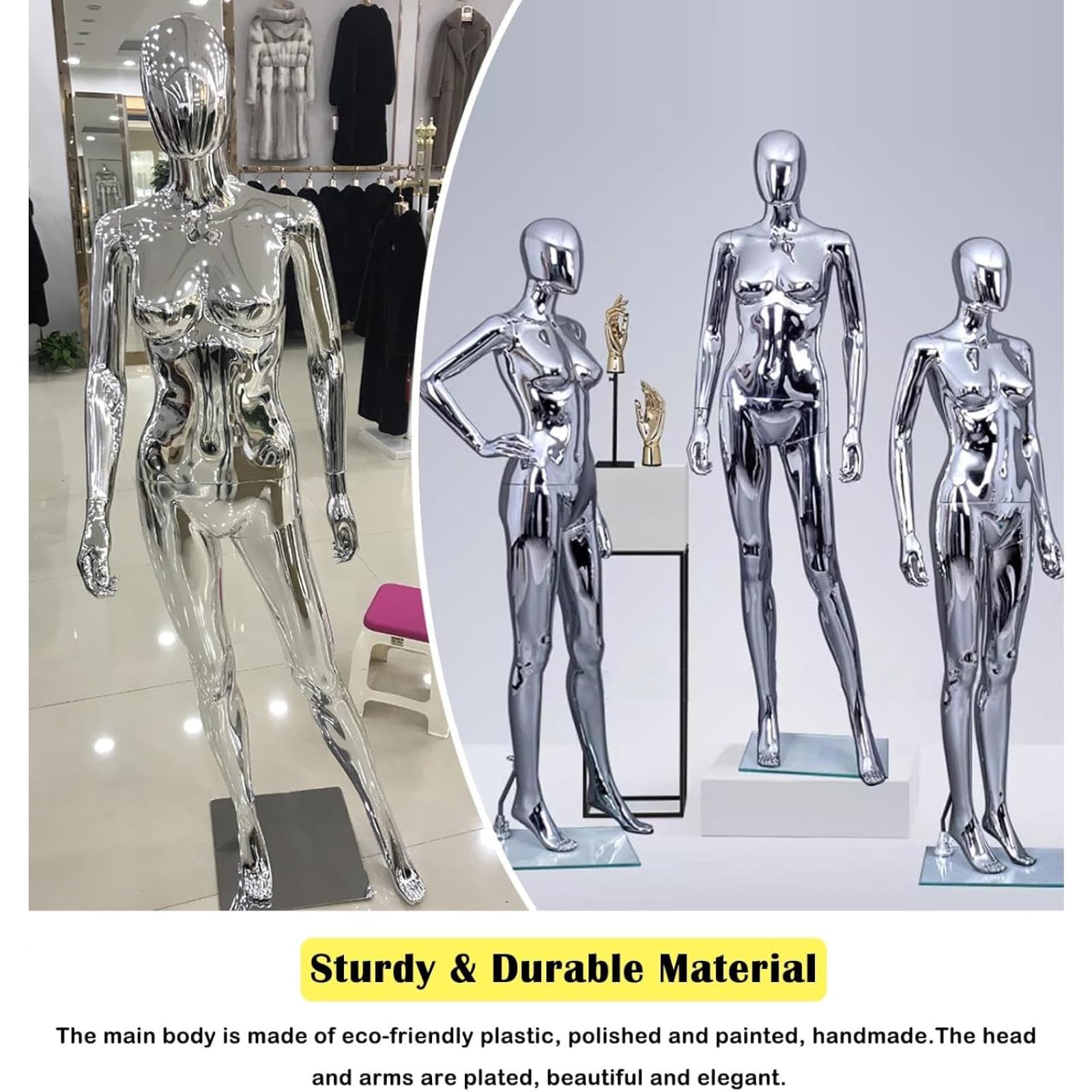 Schaufensterpuppen-Kleiderständer zum Ausstellen, Ganzkörper-Torso für Couture-Shops, Einzelhandelsvitrine, Schneiderei, Kleidungsanpassung und Requisiten – ideal für Präsentationsbedürfnisse