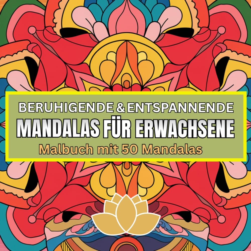 Beruhigende & entspannende Mandalas für Erwachsene - Malbuch mit 50 Mandalas zum Abbau von Wut, Ärger, Stress, Aggression und Zorn: Für den ... geeignet als Mandala Geschenk - Geschenkbuch