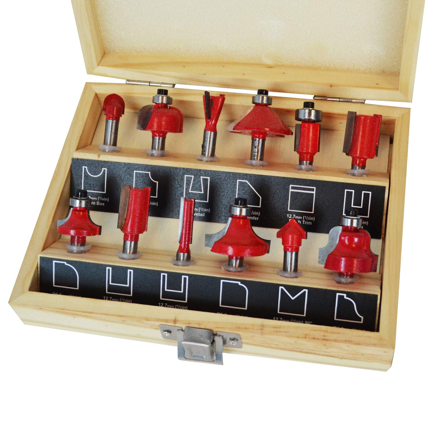 Faithfull RBS12 Coffret de fraises à défoncer Carbure de tungstène 12 pièces (Import Grande Bretagne)