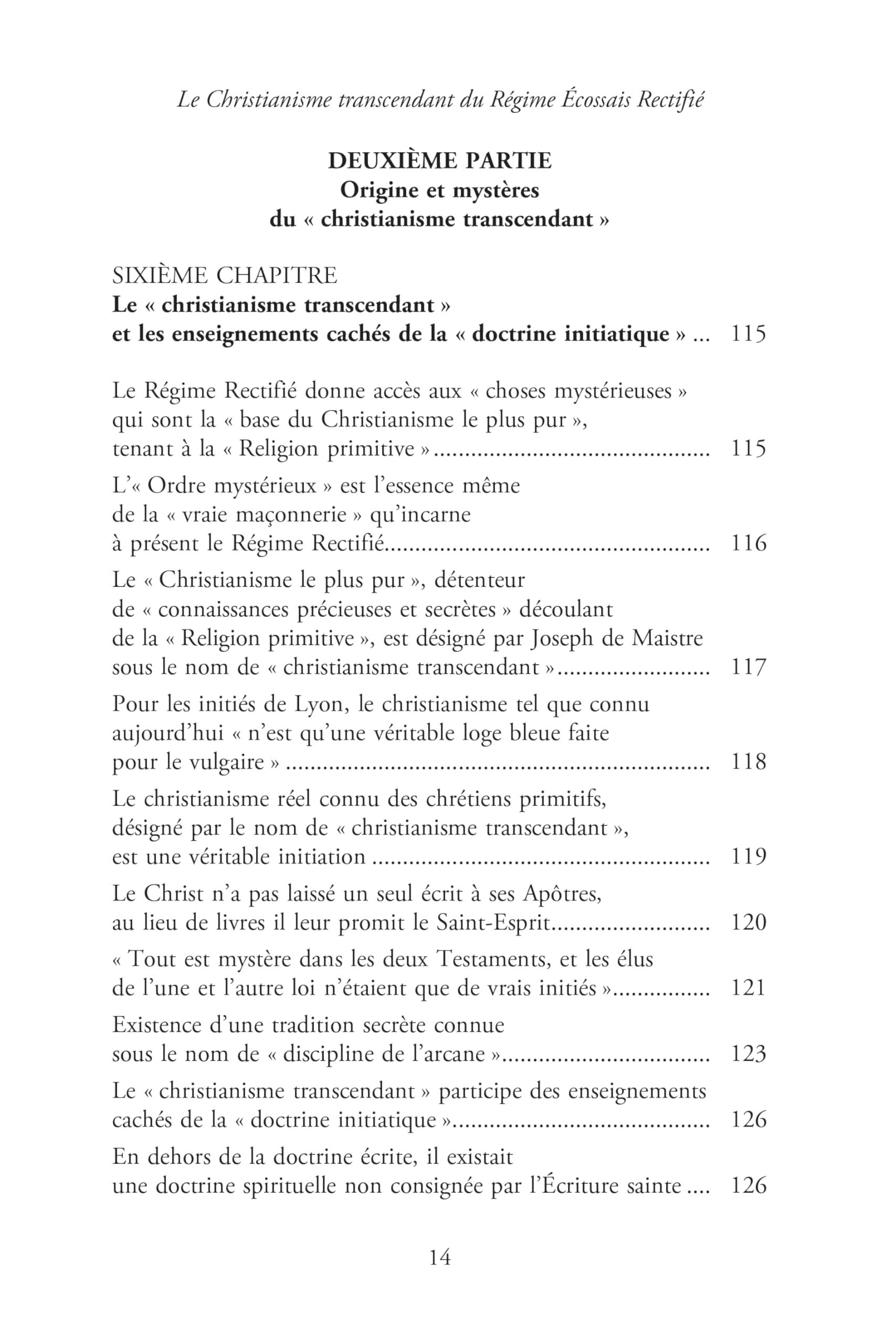 Le christianisme transcendant du Rite Écossais Rectifié - Son origine et ses mystères révélés