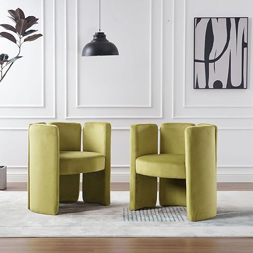 Miniatura 25 de Sillas de comedor modernas de terciopelo, bonitas sillas laterales tapizadas para sala de estar/comedor/área de recepción, estampado de vaca negra