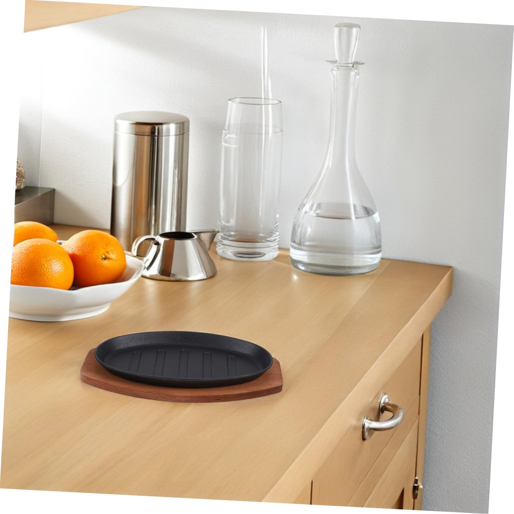 Uonlytech Piastra Teppanyaki in Ghisa Set 1 Pezzo per Grigliare Carne