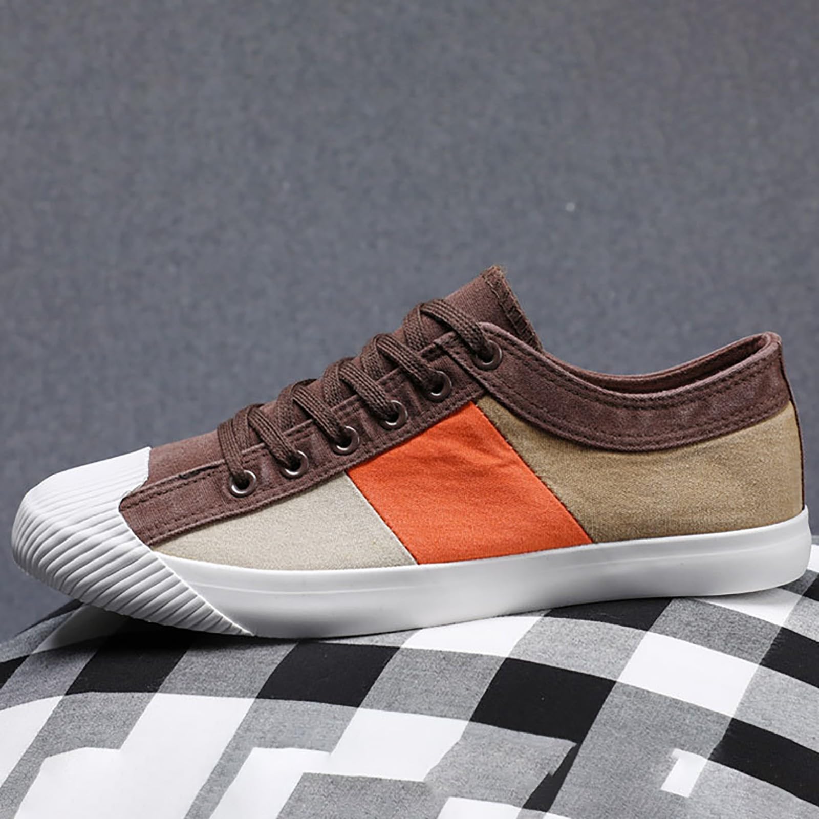 Scarpe Tela Uomo Estive Senza Lacci - Sneakers Uomo Estive Slip On Antiscivolo Scarpe da Guida Piatto Sneaker Basso Slip-On Leggere Comode Sneakers alla Moda Sneaker per Tutte Le Stagioni