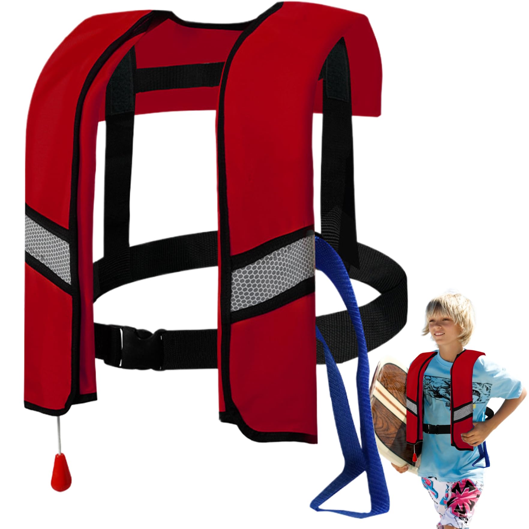 Schwimmweste Erwachsene Automatik - Rettungsweste Mit Pfeife & Reflektoren