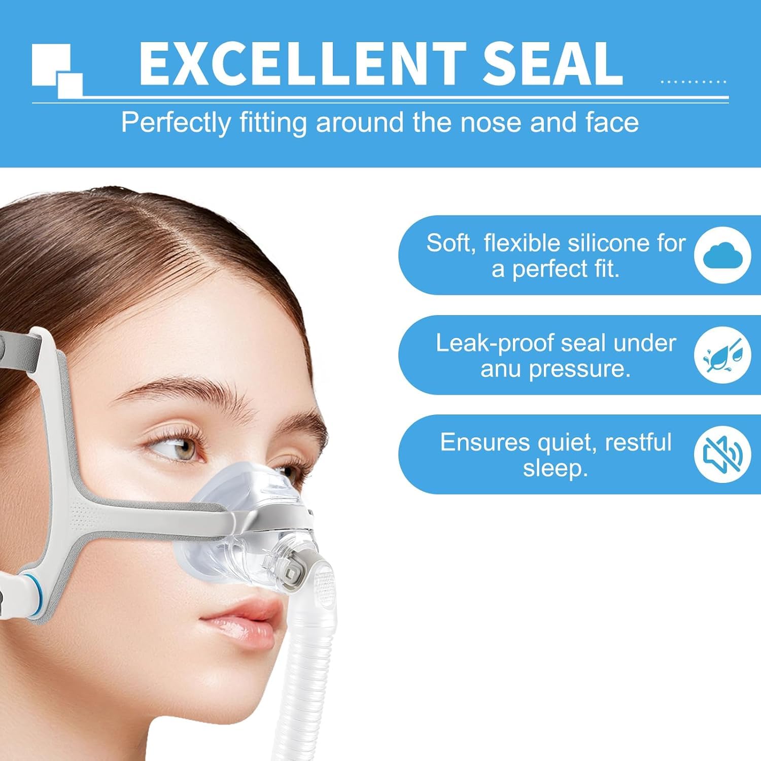 Cuscinetti nasali di ricambio per ResMed AirFit N20, compatibili con telaio originale Airfit N20, tenuta affidabile e vestibilità perfetta, imbottitura per mascherine di ricambio, copertura nasale