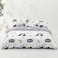 Vista 18 de SAPHREAS Juego de funda de edredón, 100% algodón extrasuave, tamaño individual, lavanda, 2 piezas, 1 funda de edredón de 68 x 90 pulgadas con Crema