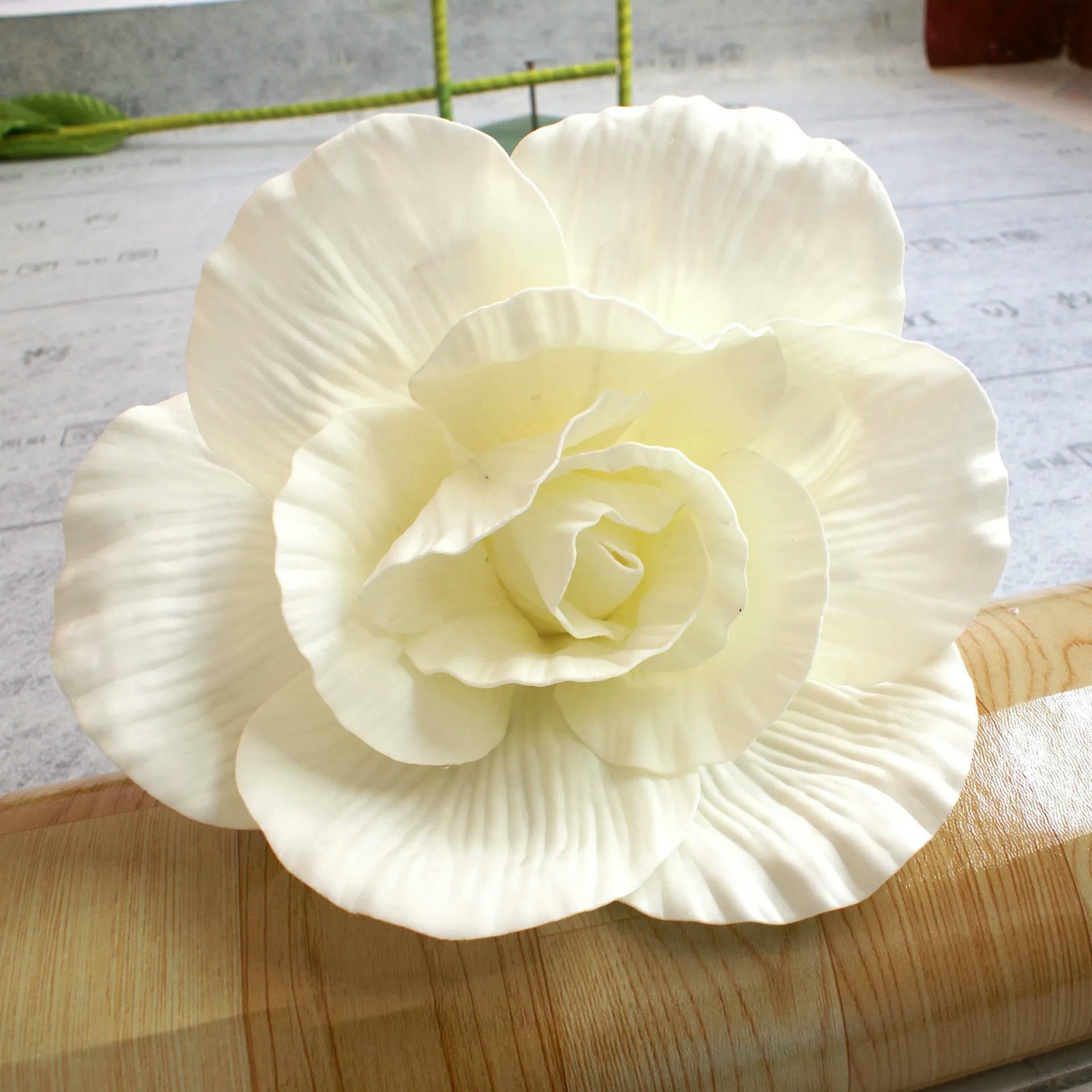 Rose géante en Mousse PE de 80 cm, Fausses Fleurs, décoration de Fond de Mariage, Pivoine, Mur de Jardin, Route, scène, fête, Rouge, 1-60 cm