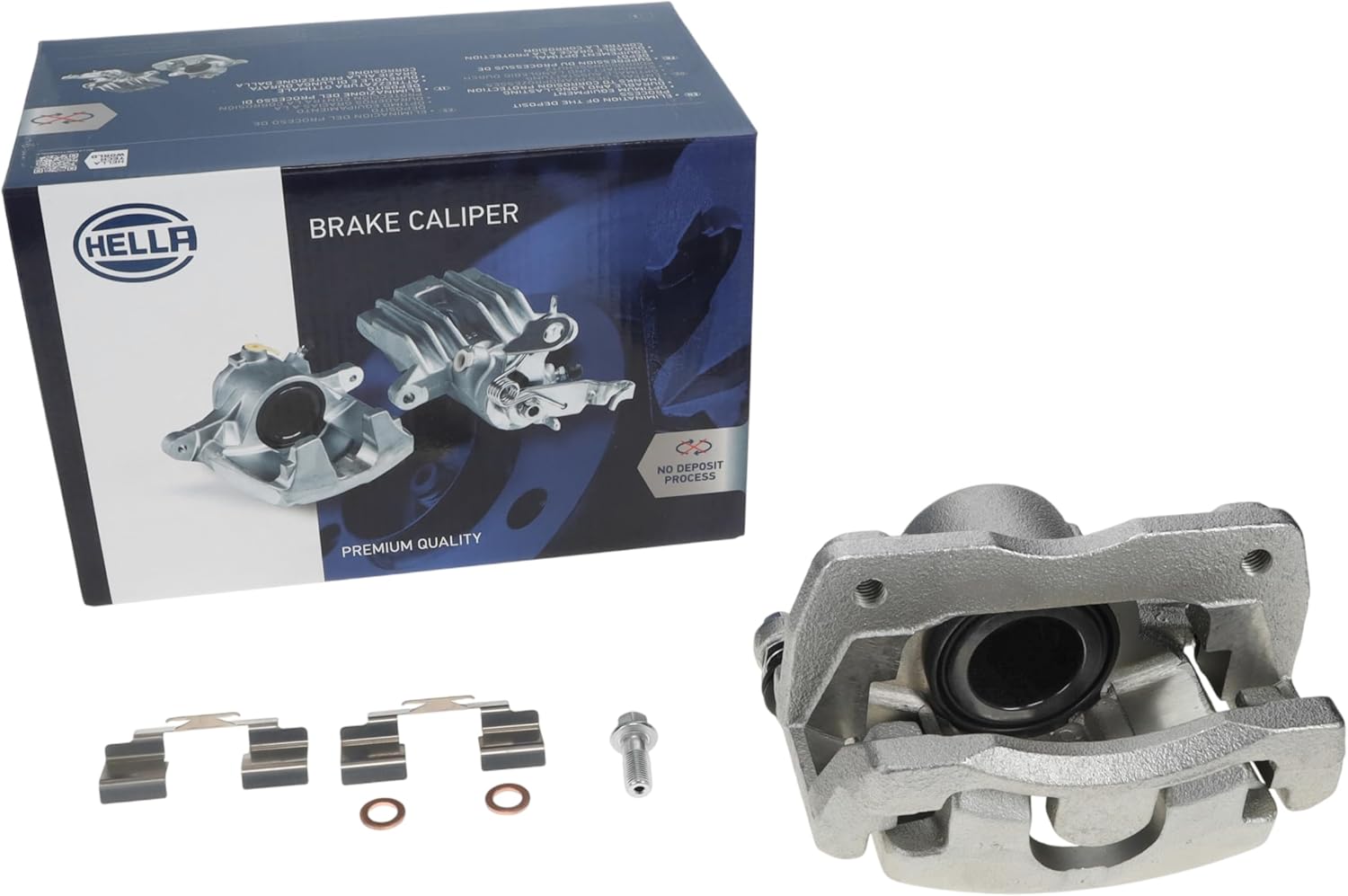 HELLA Brake Caliper With Bracket Included Compatible with Select 2001-2010 Chrysler, Front Left