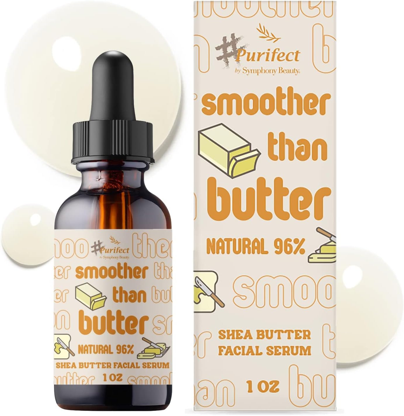 Purifect Moisturizing & Healing Shea Butter Facial Serum, Moisturizing Combats Dry Skin 30ml