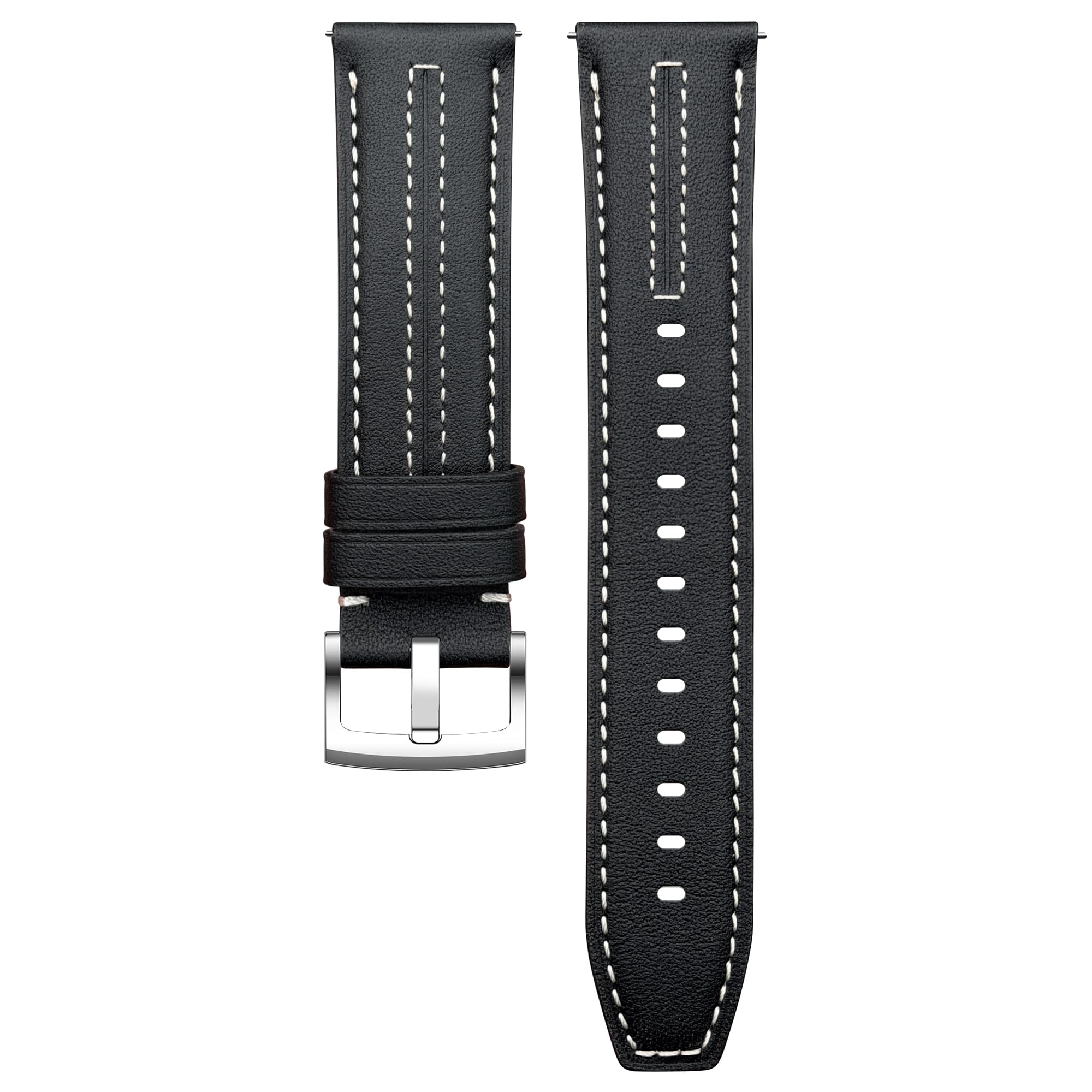 22mm Leather Band for Huawei Watch GT 6/5/4 46mm, Genuine Leather Watch Strap 22mm Compatible with Amazfit bip 6/Garmin Venu3/Venu4 45mm/Forerunner 265/255/Redmi Watch 5 Active/5 Lite, High-Quality