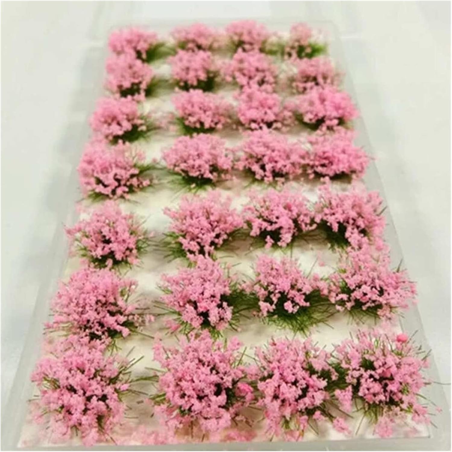 DIY Model Building Kits Artificial Grass Flower Petal Garden Lawn Micro Landscape Decor Accessories Sandbox Game(White)