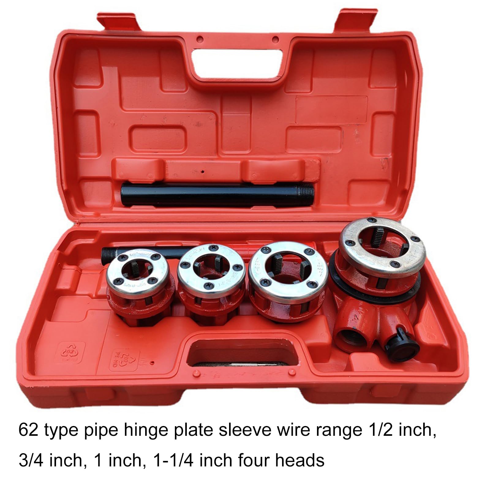 Kit de herramientas de roscado de tuberías, juego de instalación de operaciones manuales para varias herramientas de roscado manual, herramienta de fontanería profesional