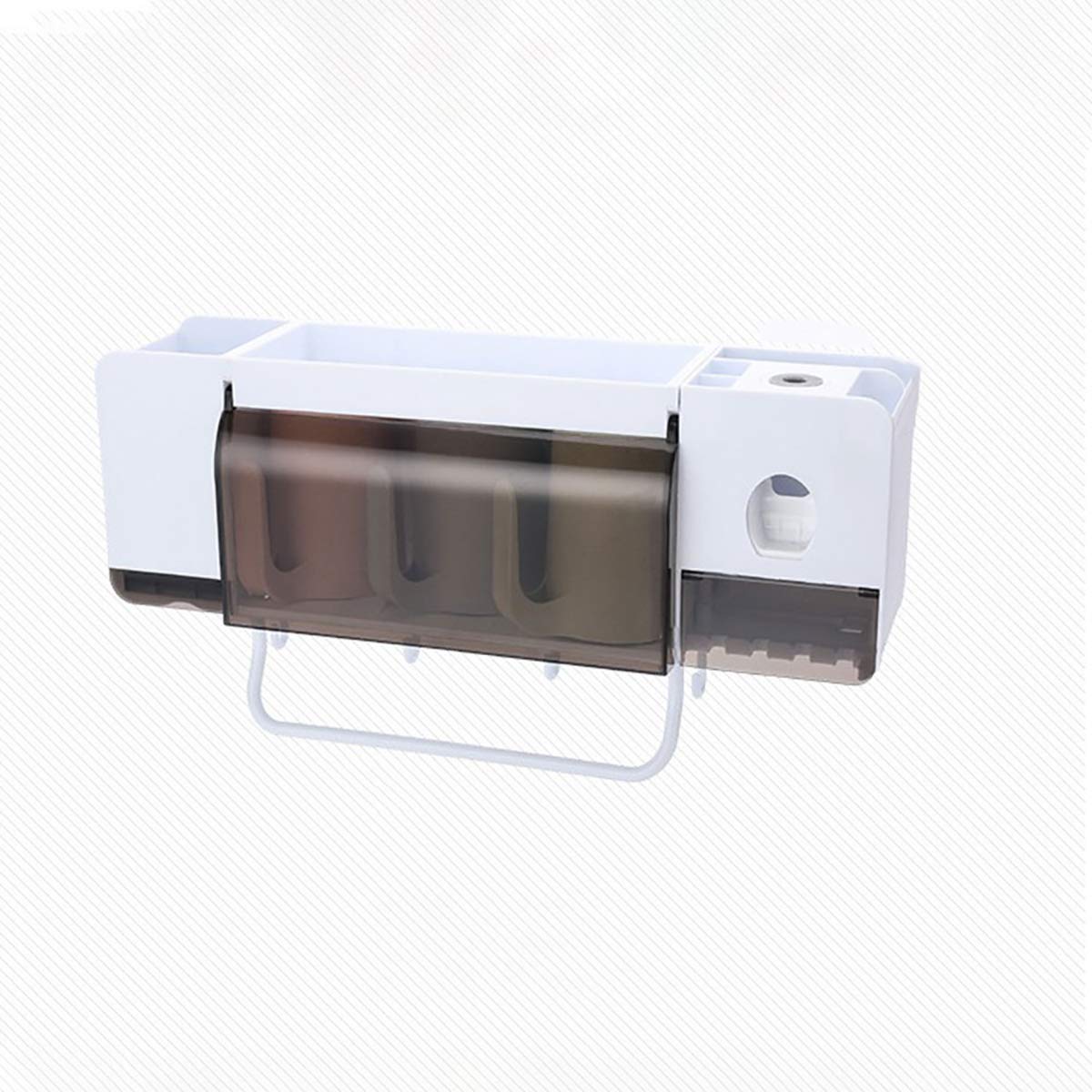 Portaspazzolino per dispenser di dentifricio, multifunzione a parete per bagno, porta spazzolino da denti, tipo B