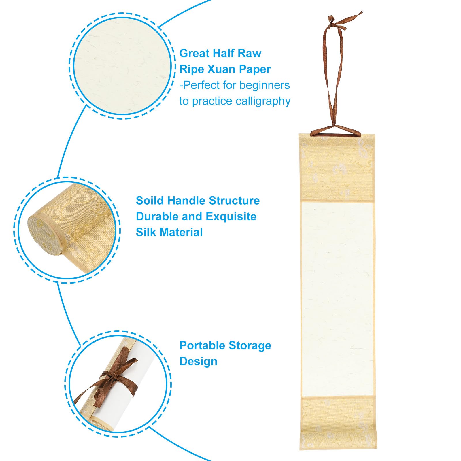 PATIKIL 15x4 Mini Hanging Xuan Paper Scroll - Image 3