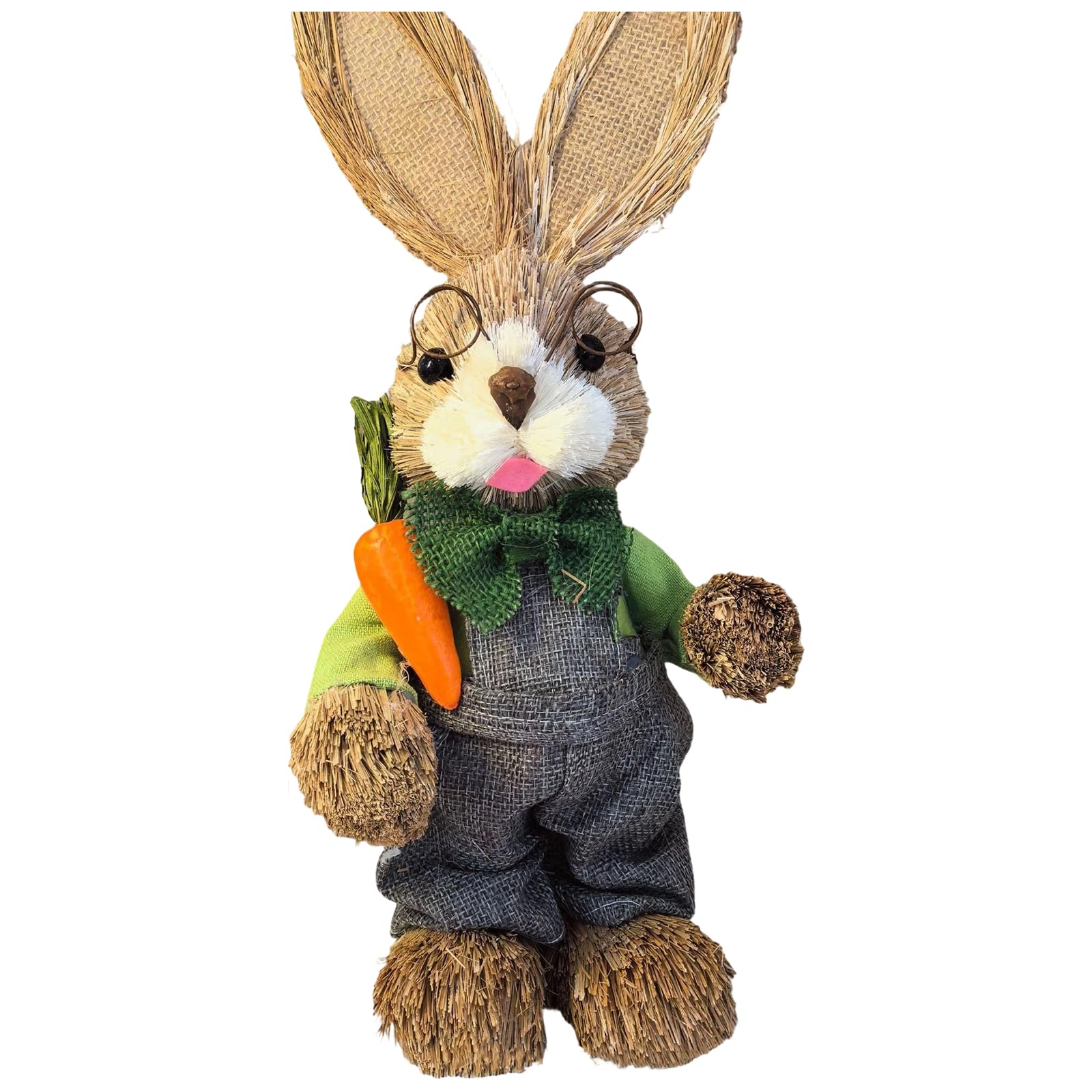 Piceioep Festival Handwoven Hare Ornament Natural Grass Veaving Window Display Decoration for Home and Event Straw Hare Figurine
