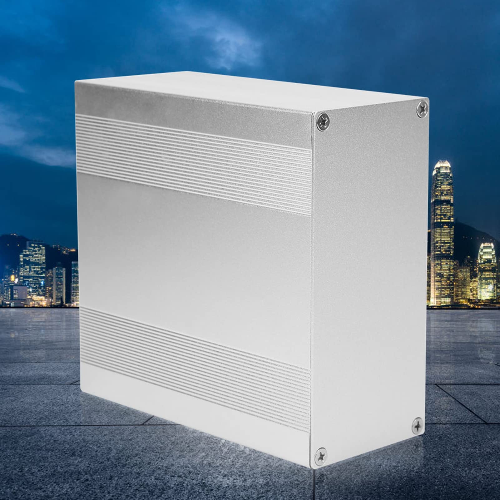 Custodia in Alluminio, 68 X 145 X 150 Mm, Custodia Amplificatore HIFI, Prestazioni del Segnale di Schermatura, Stampaggio Integrato Pressofuso con Superficie Ossidata, Utilizzo