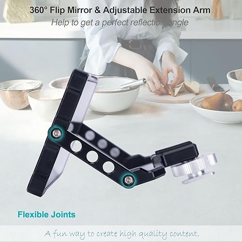 Miniatura 2 de NICEYRIG Plus Vlog Vlogging - Soporte para espejo selfie aplicable para iPhone de 6.7 pulgadas, 6.1 pulgadas, 5.8 pulgadas, 5.4 pulgadas y teléfono