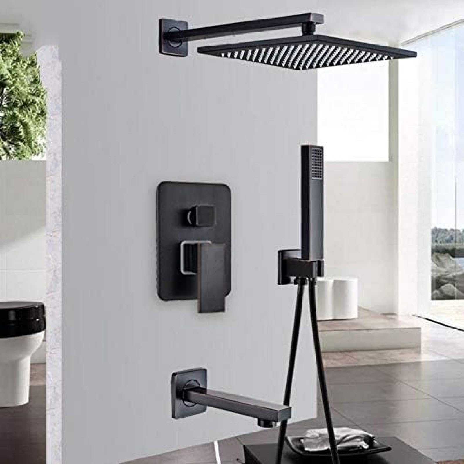 Ensemble de douche 12 ou 16 pouces mural pour résoudre le manque de pression