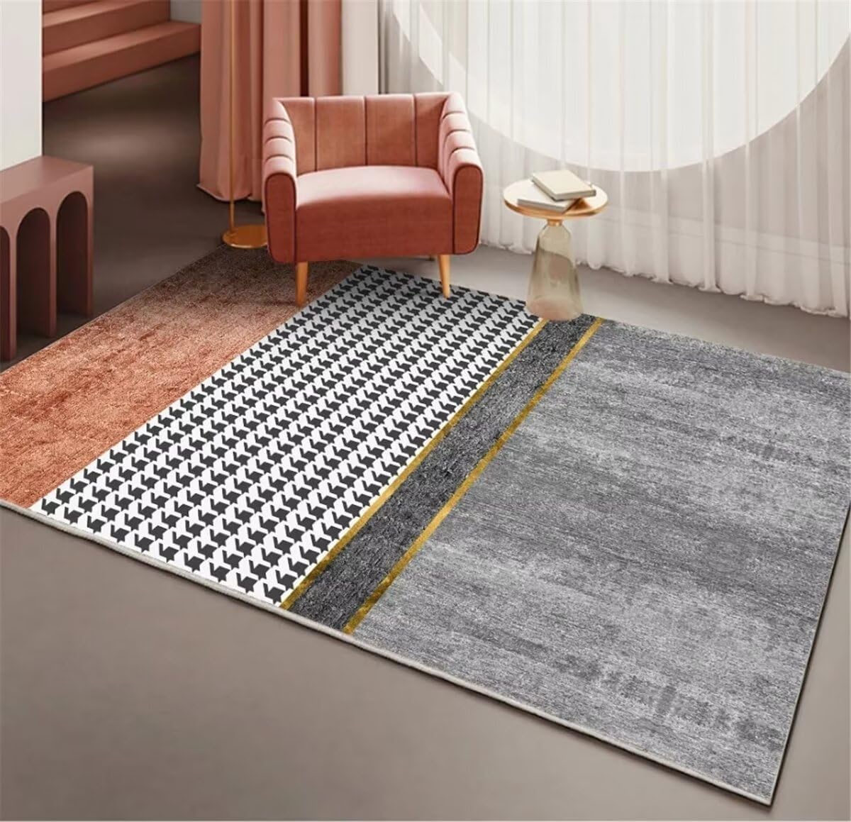Tapis enfant garçon gris lavable pour garder une chambre propre et design 50x80cm