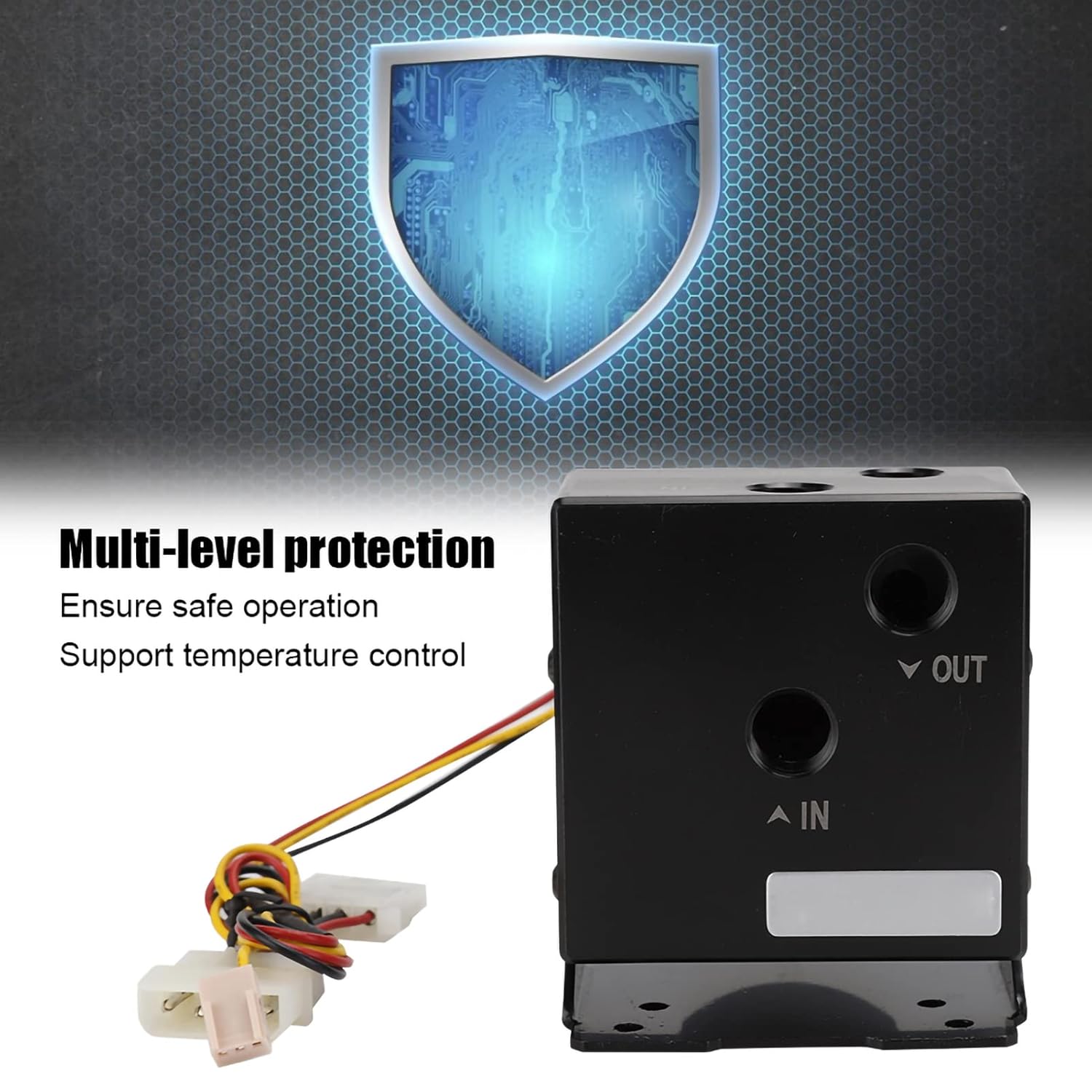 VBESTLIFE Computer Cooler Pump, PU-MP-M18W DC 12V 1.8A 1200L/H Integrated Water Cooling with Bracket, Support Temperature Control