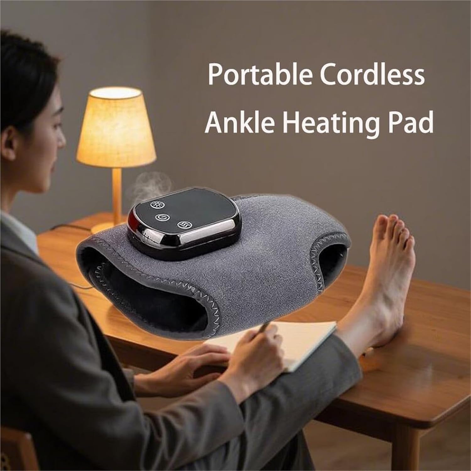 3-in-1 Foot Massager with Heat - Kneading, Shiatsu & Compression Therapy, Wireless & Portable for Home, Office, Travel(1)