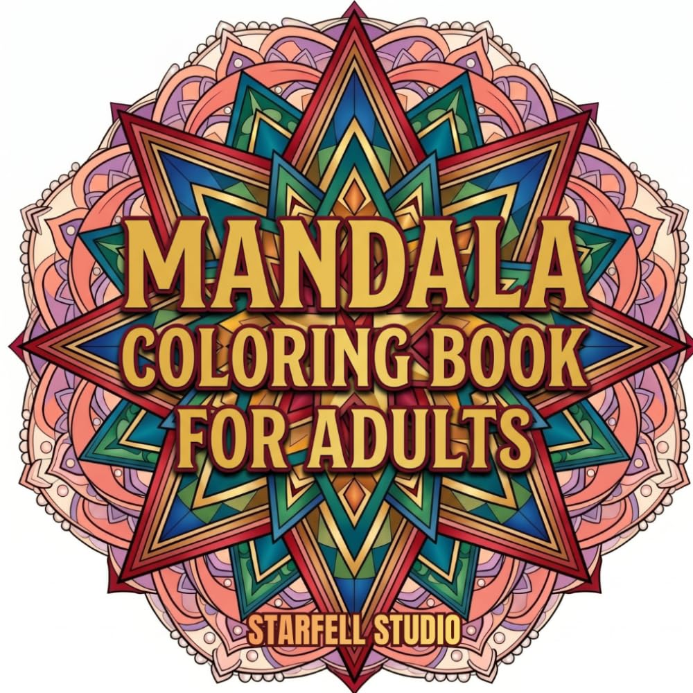 Mandala Coloring Book for Adults: 20 Beautiful Mandala Designs for Stress Relief and Relaxation | Intricate Coloring Pages for Adults Teens and Beginners