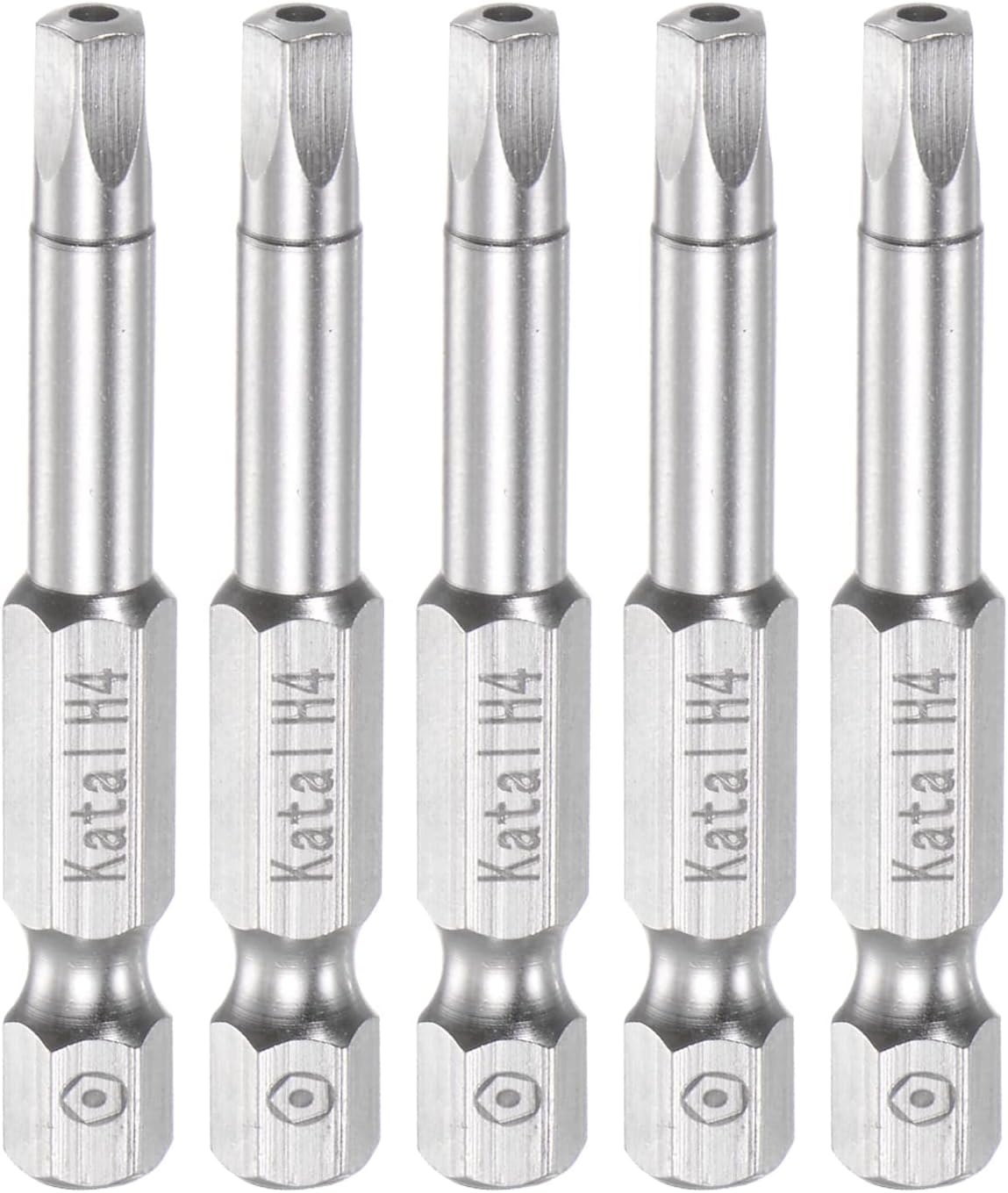 HARFINGTON 5pcs H4 Pentagon Screwdriver Bit 1/4" Hex Shank 2" Length