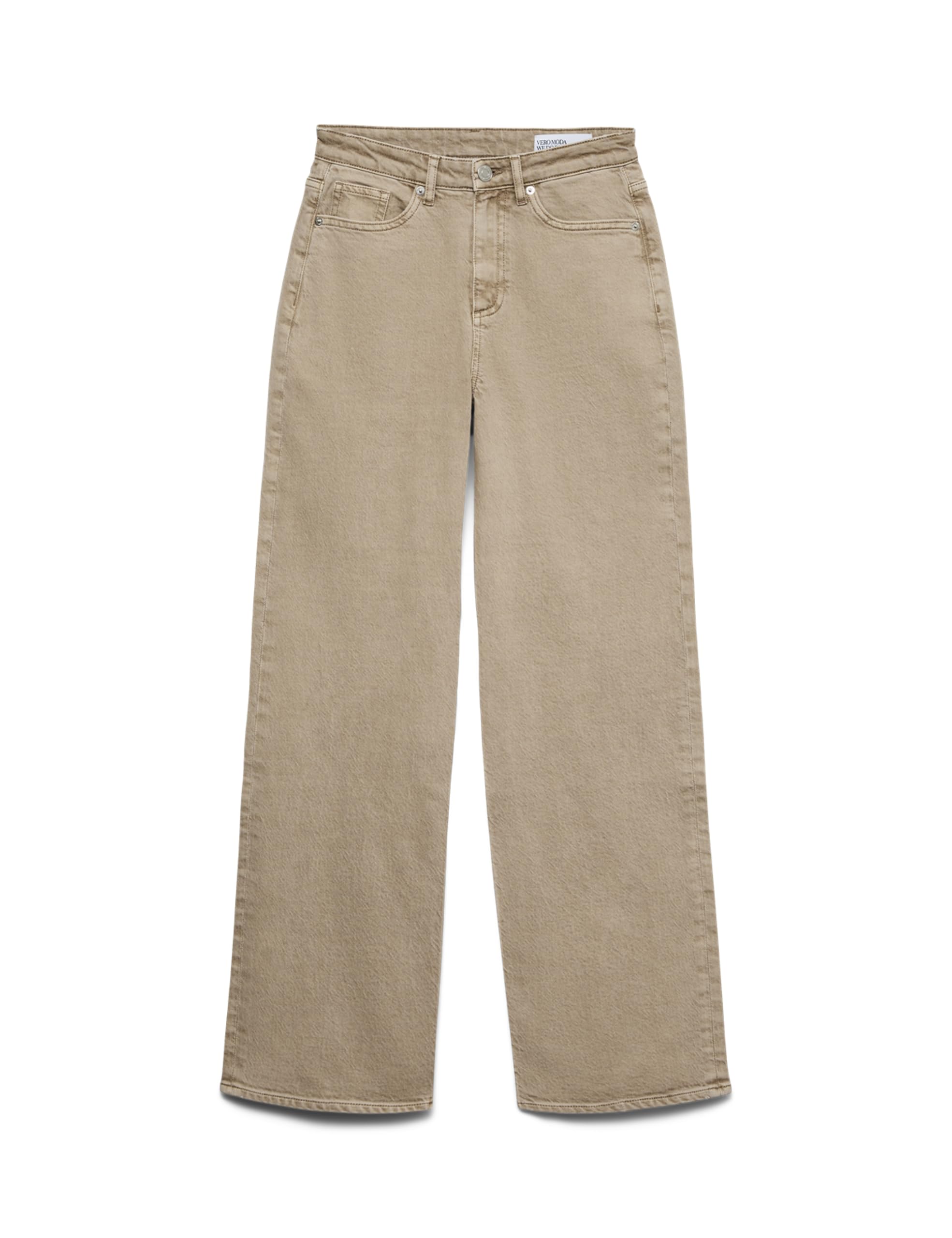 VERO MODA Women's Vmtessa Hr Straight Jeans Color Ga Noos, Silver Mink, 27W x 32L