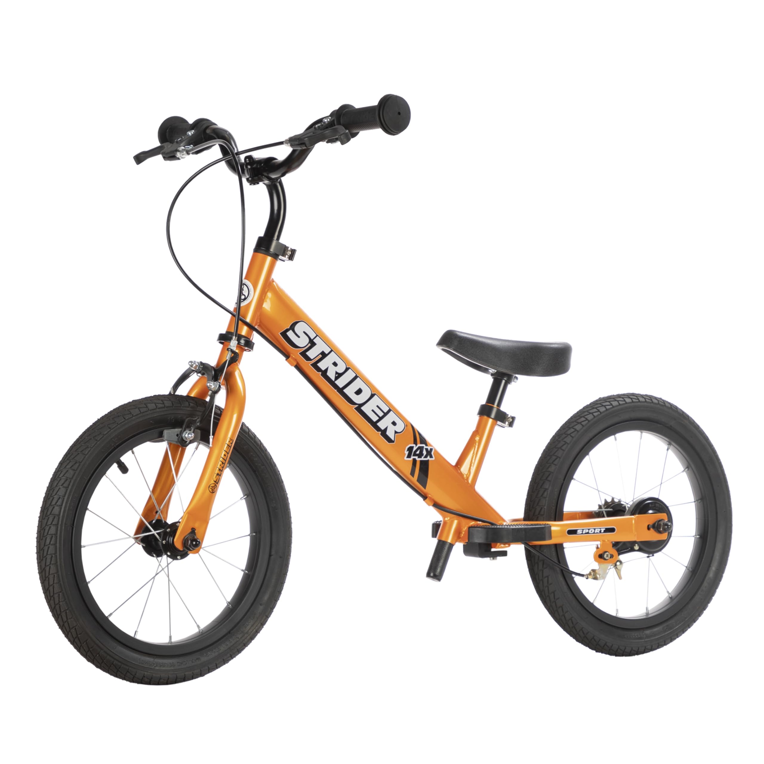 Strider 14x- Balance Bike for Kids 3 to 6 Years - Includes Kid-Size Grips, Padded Seat, Performance Footrest & All-Purpose Tires - Easy Assembly & Adjustments