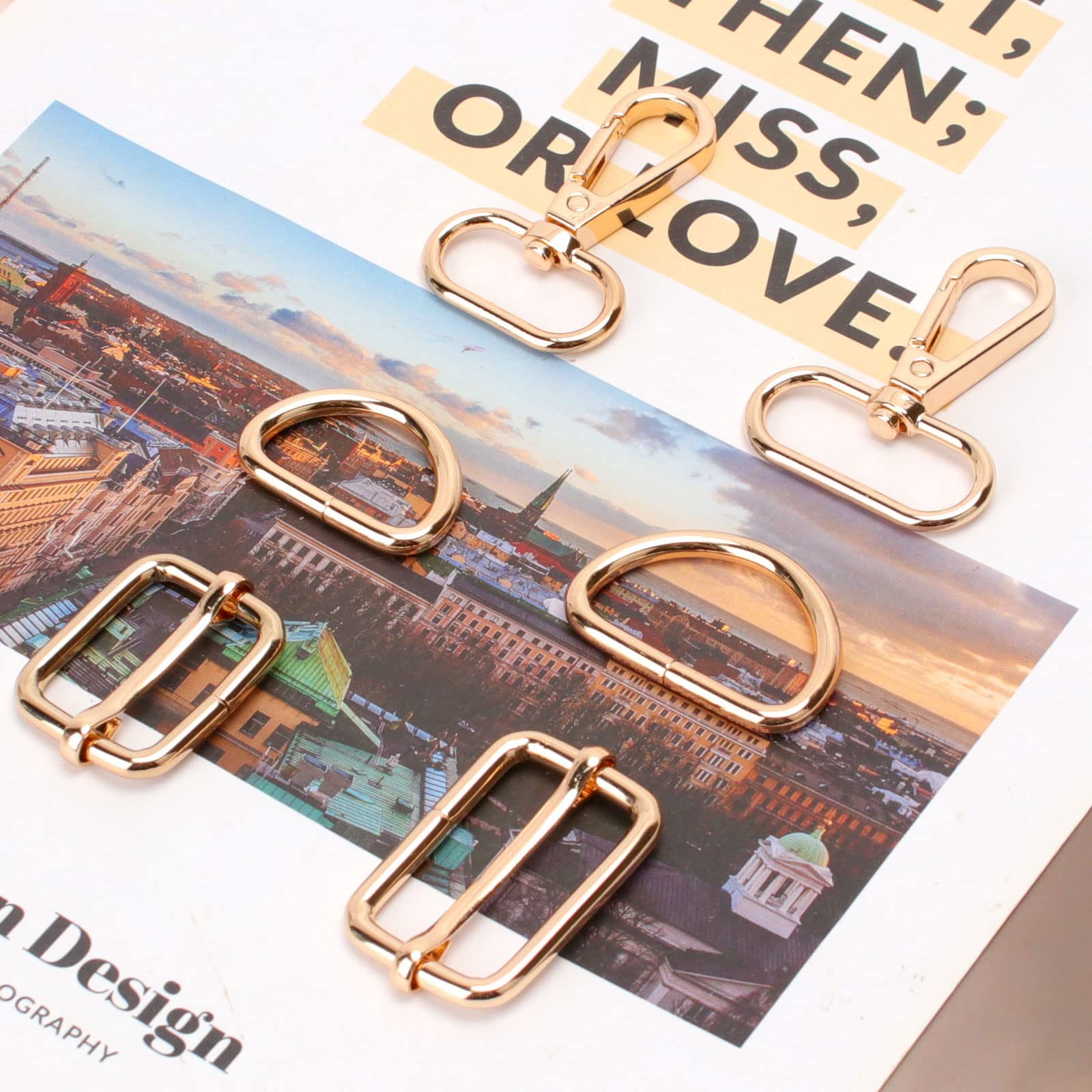 DIY Reißverschluss-Set – 4x #5 Reißverschluss Mit Zügen (je 4,5 M), 25 Mm Haken, D-Ringe & Schiebeschnallen, Braun, Für Nähen & Basteln