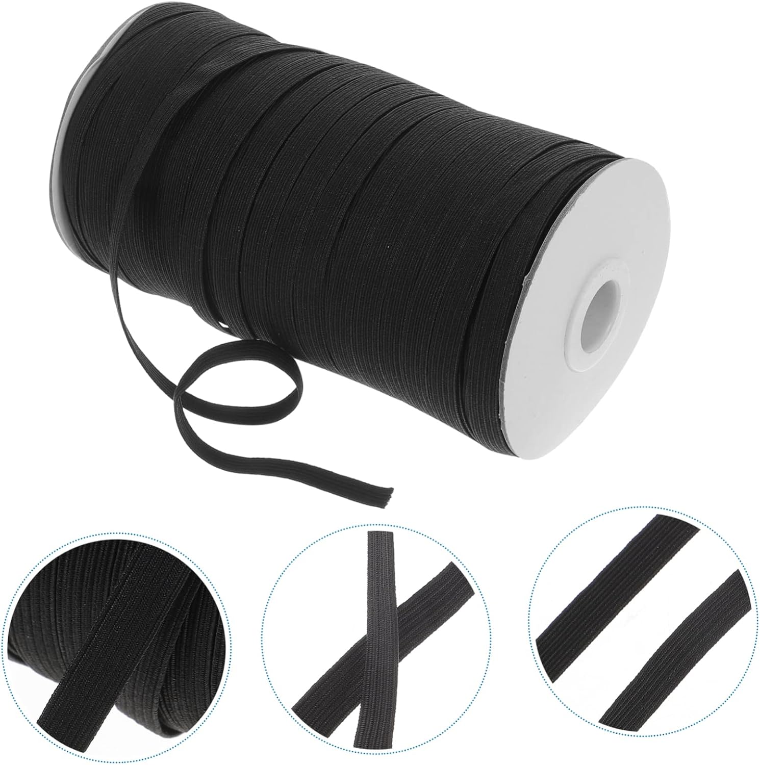Homoyoyo 1roll Wide Black Elastic Band Stretchable Sewing Elastic Strap for Diy Clothing Decor