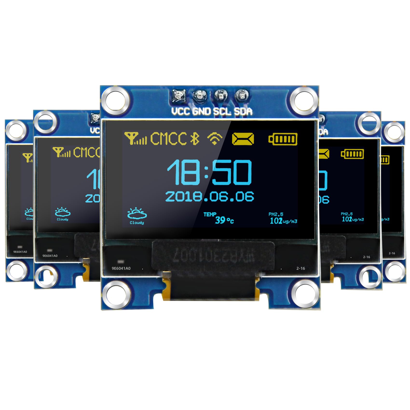 Display OLED 0.96 Pollici 128x64 Pixel - Modulo I2C Per Arduino E Raspberry Pi, Bianco, Auto-Illuminante