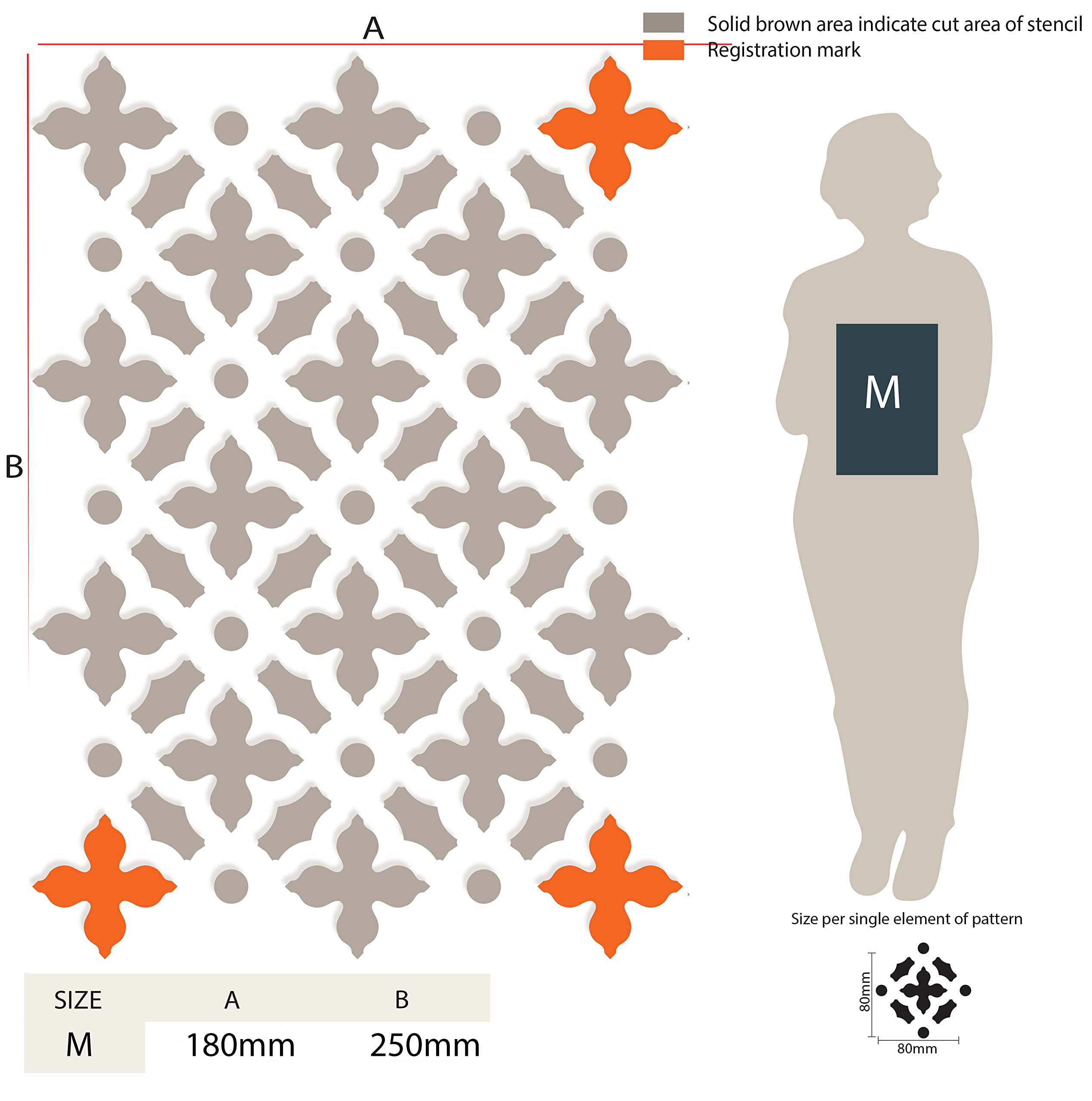 ED Laser Studio LEDA Moroccan Motif Trellis Seamless Pattern Cake Stencil for Painting and Drawing on the Wall Furniture - Image 7