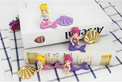 Miniatura 5 de Figura de sirena rosa, adorno de acuario, mini accesorio de micro paisaje, mini sirena para accesorios de jardín de hadas, decoración de acuario de