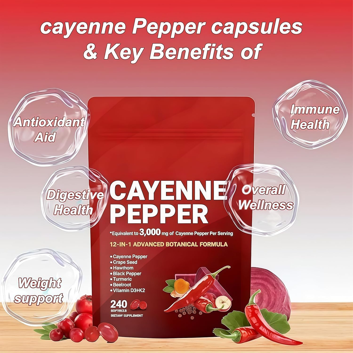 Cayenne Pepper - Cayenne Pepper Capsules | Resealable Package | 240 Softgels / 1 Bag B - 4
