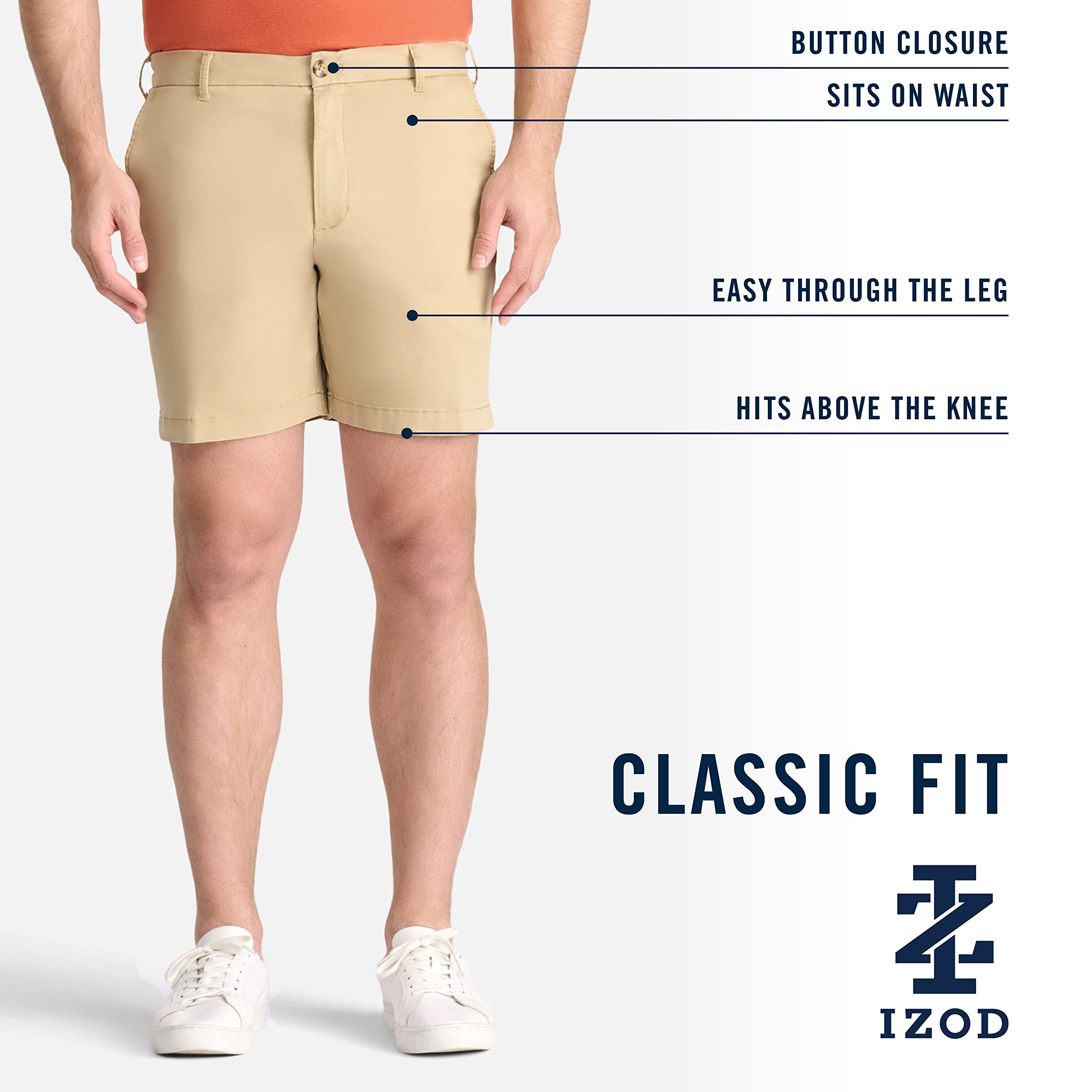 Izod Szorty Chinosy Ze Streczu Słonowodnego 18 Cm - Nieformalne szorty Mężczyźni